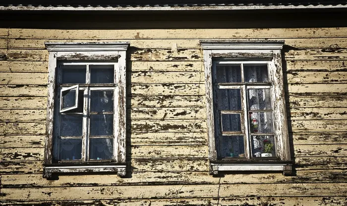 Framed Print : Old Wall with Windows Print Framed Print : Old Wall with Windows Print