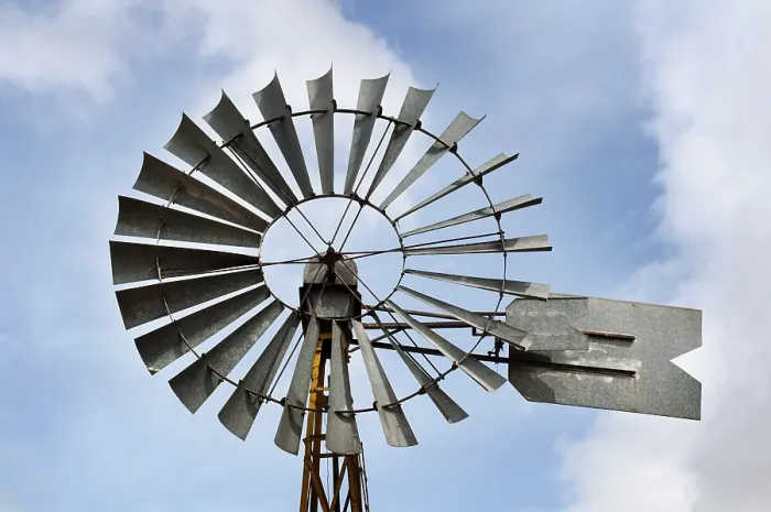 Framed Print : Old Windmill Print Over Blue Sky