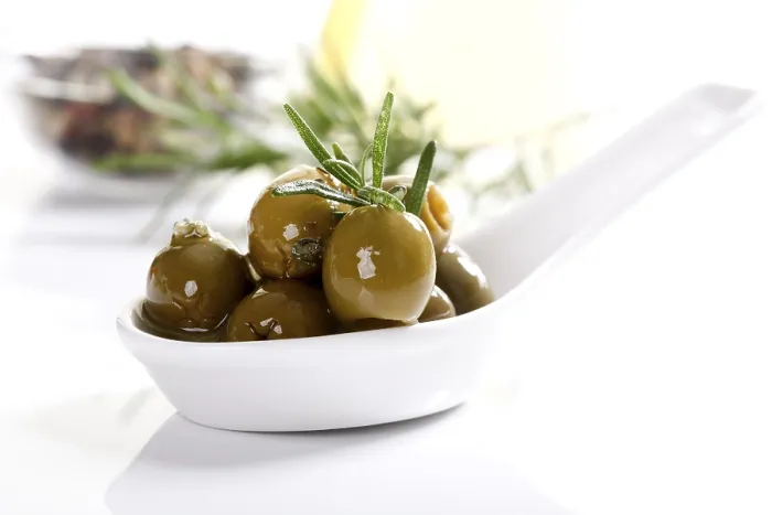 Framed Print : Olives and Thyme on a Spoon Print Framed Print : Olives and Thyme on a Spoon Print
