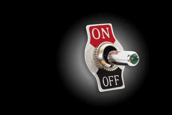 Framed Print : On / Off Switch Print Framed Print : On / Off Switch Print