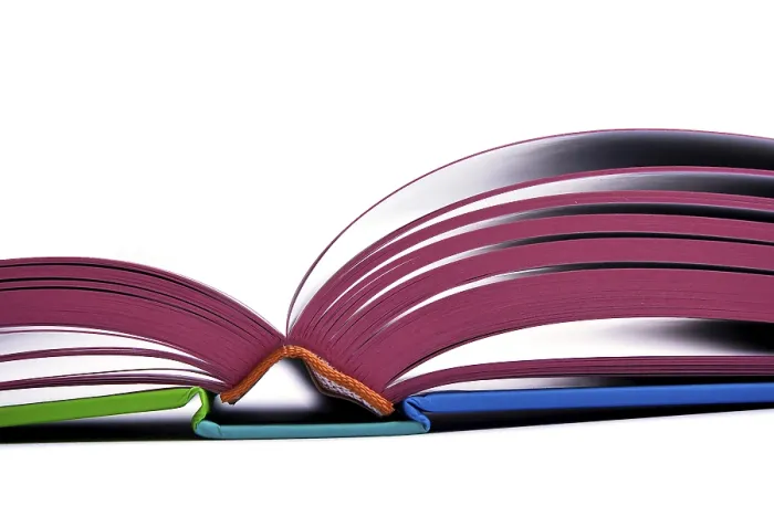 Framed Print : Open Design Book Print on White Background Framed Print : Open Design Book Print on White Background