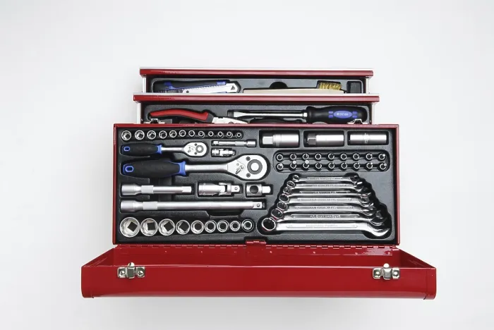 Framed Print : Open Toolbox Print, View from Above Framed Print : Open Toolbox Print, View from Above