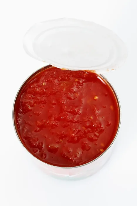 Framed Print : Opened Tin of Chopped Tomatoes Print Framed Print : Opened Tin of Chopped Tomatoes Print
