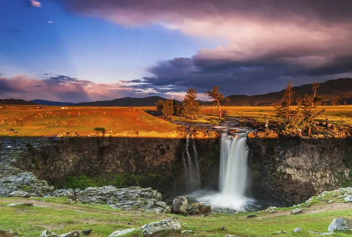 Framed Print : Orkhon Waterfalls Print, Mongolia Framed Print : Orkhon Waterfalls Print, Mongolia