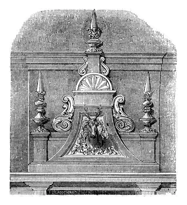Framed Print : Vintage Engraved Print of Castle Windows Ornamentation Framed Print : Vintage Engraved Print of Castle Windows Ornamentation