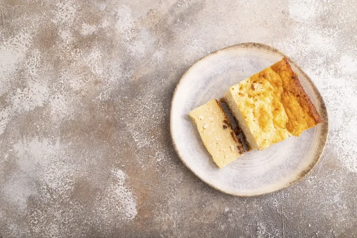Framed Print : Ottage Cheese Casserole Print - Minimalist Flat Lay