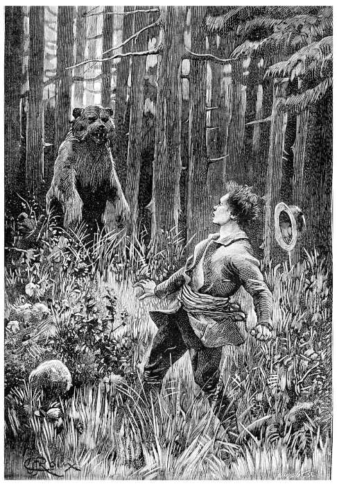 Framed Print : Huge Bear at Twenty Paces Vintage Print, 1890 Framed Print : Huge Bear at Twenty Paces Vintage Print, 1890