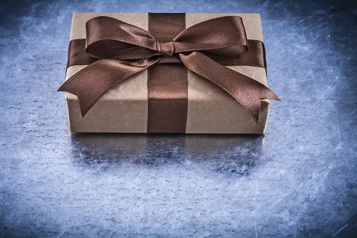 Framed Print : Holiday Gift Boxes with Brown Ribbon Print Framed Print : Holiday Gift Boxes with Brown Ribbon Print