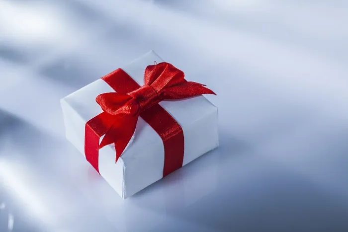 Framed Print : Red Gift Box Print on White Background Framed Print : Red Gift Box Print on White Background