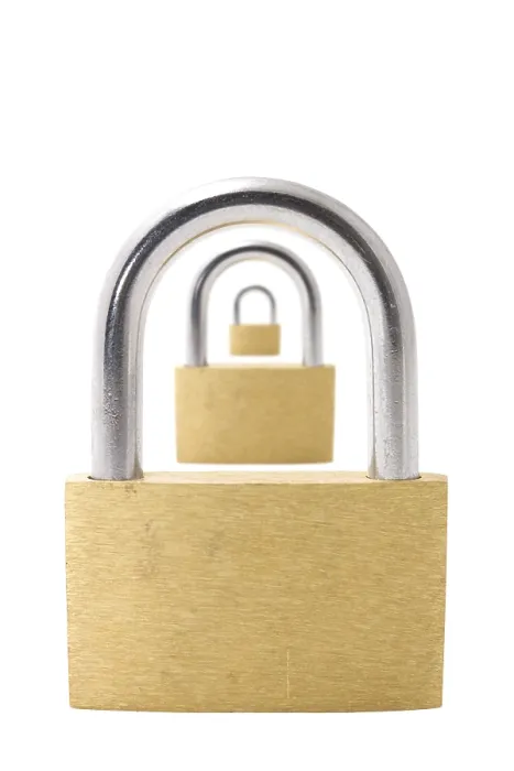 Framed Print : Three Padlocks Print Isolated on White Background Framed Print : Three Padlocks Print Isolated on White Background