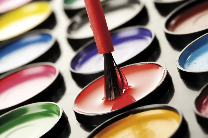 Framed Print : Paintbox and Paintbrush Print