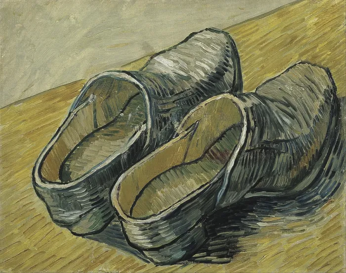 Framed Print : Vincent van Gogh Print: A Pair of Leather Clogs (1888) Framed Print : Vincent van Gogh Print: A Pair of Leather Clogs (1888)