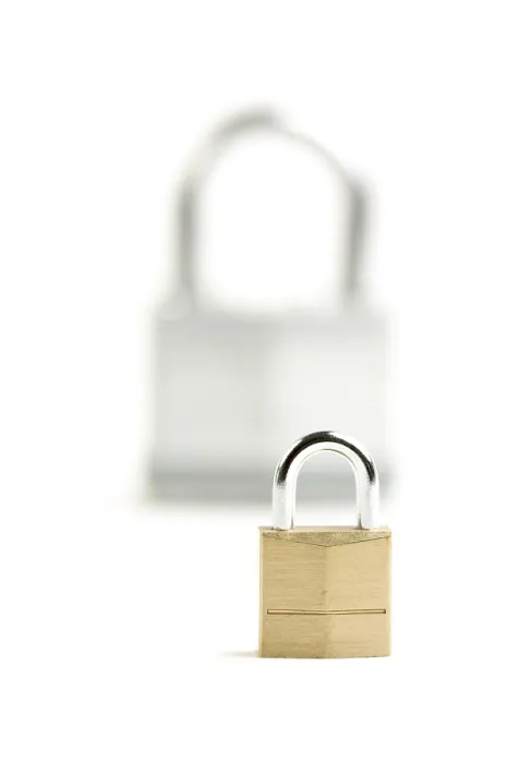 Framed Print : Pair of Padlocks Print Isolated on White Background Framed Print : Pair of Padlocks Print Isolated on White Background