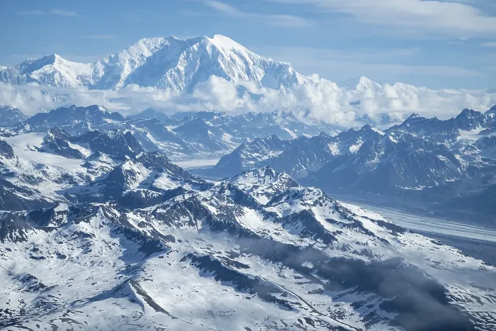 Framed Print : Mt Denali Panorama Print, Alaska Range, USA