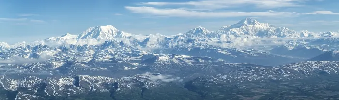 Framed Print : Panorama Print: Clouds Over Alaska's High Mountains Framed Print : Panorama Print: Clouds Over Alaska's High Mountains