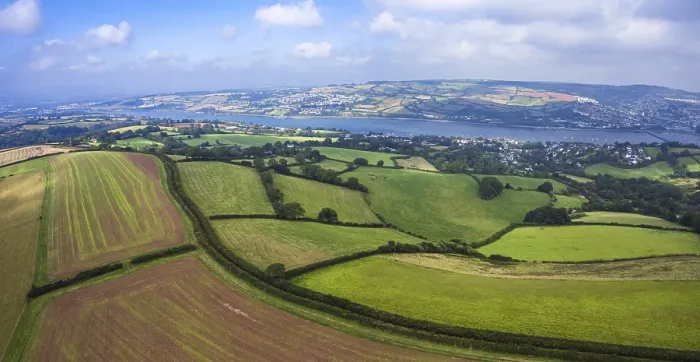 Framed Print : Panorama Print of Ringmore and River Teign, Devon, England Framed Print : Panorama Print of Ringmore and River Teign, Devon, England