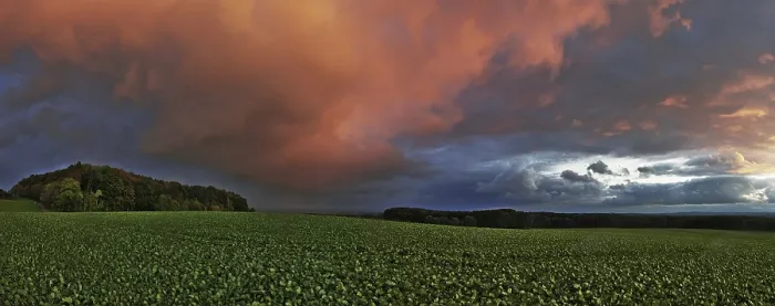 Framed Print : Panorama of Storm Clouds in Sunset Print Framed Print : Panorama of Storm Clouds in Sunset Print