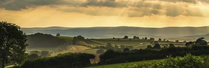 Framed Print : Panorama of Torquay Fields Print, Devon, England Framed Print : Panorama of Torquay Fields Print, Devon, England