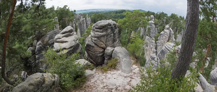Framed Print : Panoramic View of Prachov Rocks Print, Czech Republic Framed Print : Panoramic View of Prachov Rocks Print, Czech Republic