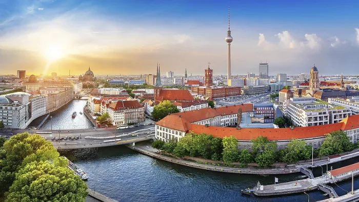 Framed Print : Central Berlin Sunset Panorama Print Framed Print : Central Berlin Sunset Panorama Print