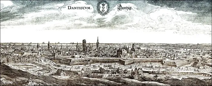 Framed Print : Panoramic view of Danzig or GdaNsk Print Framed Print : Panoramic view of Danzig or GdaNsk Print