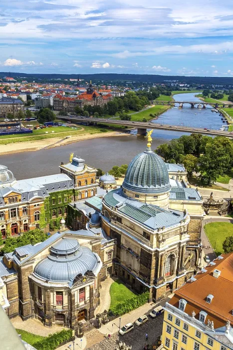 Framed Print : Panoramic View of Dresden and the River Elbe Print Framed Print : Panoramic View of Dresden and the River Elbe Print