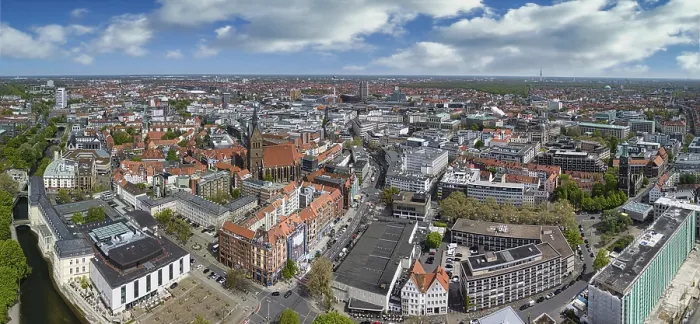 Framed Print : Panoramic View of Hanover, Germany Print Framed Print : Panoramic View of Hanover, Germany Print