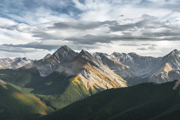 Framed Print : Panoramic View of Jasper's Sulphur Peaks Print Framed Print : Panoramic View of Jasper's Sulphur Peaks Print