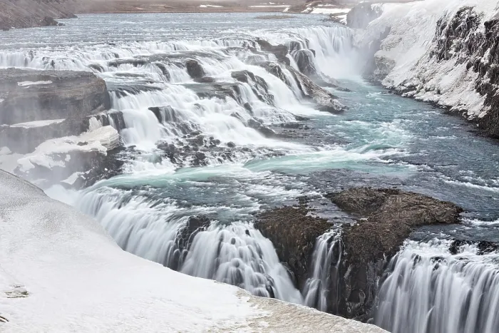 Framed Print : Panoramic View of Gullfoss Waterfall Print, Iceland