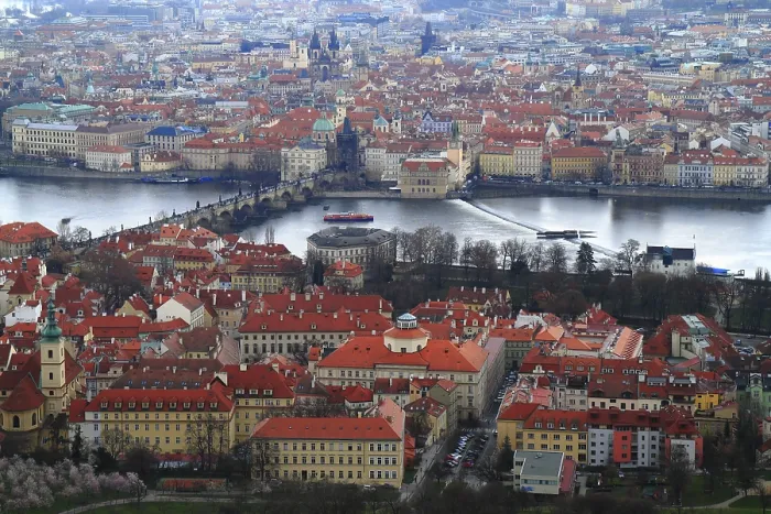 Framed Print : Panoramic View of Prague Old Town Print, Czech Republic