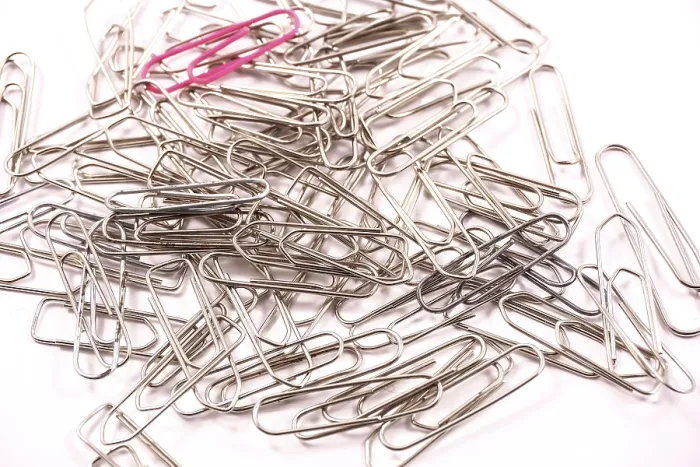Framed Print : Paper Clips on White Background Print Framed Print : Paper Clips on White Background Print