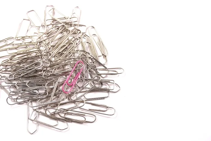 Framed Print : Many Paper Clips Print on White Background Framed Print : Many Paper Clips Print on White Background