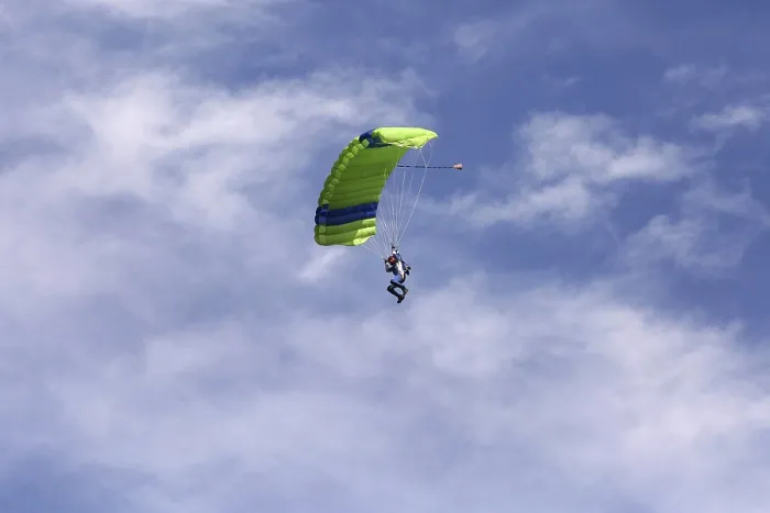 Framed Print : Parachutist Print in Flight Framed Print : Parachutist Print in Flight
