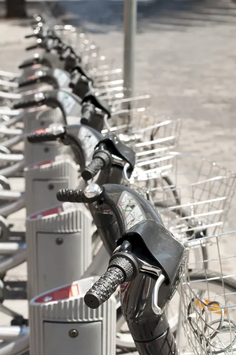 Framed Print : Close-up Print of Parking for Bikes Framed Print : Close-up Print of Parking for Bikes