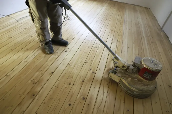 Framed Print : A Parquet Floor is Sanded and Oiled Print Framed Print : A Parquet Floor is Sanded and Oiled Print