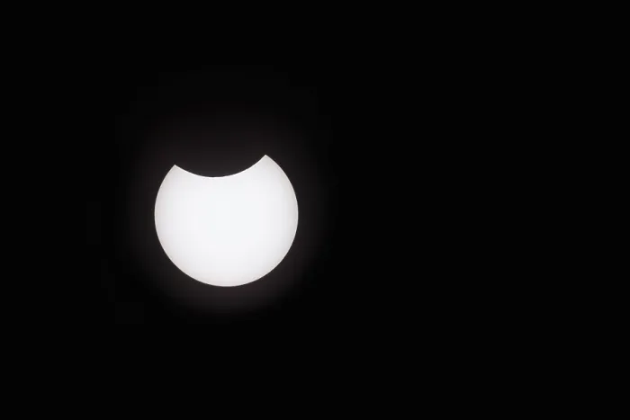 Framed Print : Partial Solar Eclipse Print, 10.06.2021