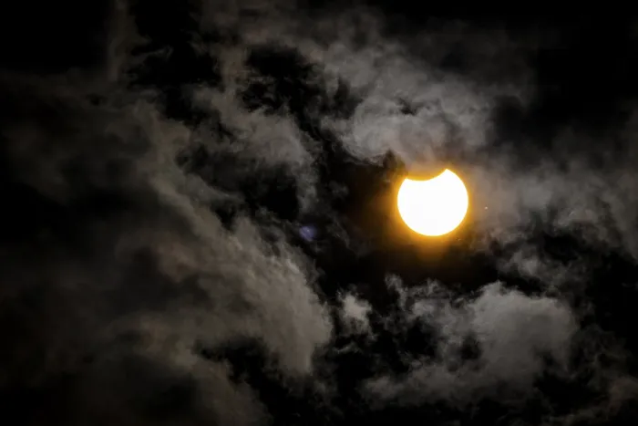 Framed Print : Partial Solar Eclipse 2022 Print, Lower Austria