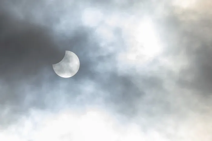 Framed Print : Partial Solar Eclipse Print - October 25, 2022 Framed Print : Partial Solar Eclipse Print - October 25, 2022