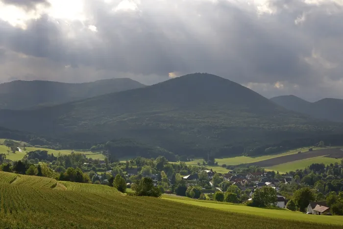 Framed Print : Partial View of Hernstein, Triestingtal Valley Print Framed Print : Partial View of Hernstein, Triestingtal Valley Print