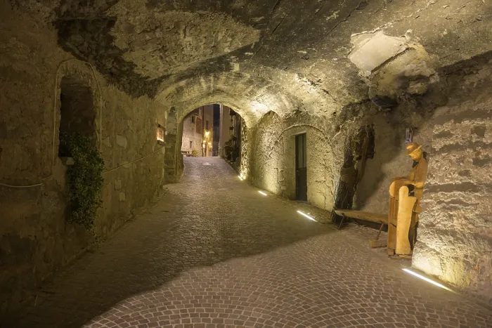 Framed Print : Print of Passage in Historic Centre, Rango, Italy Framed Print : Print of Passage in Historic Centre, Rango, Italy