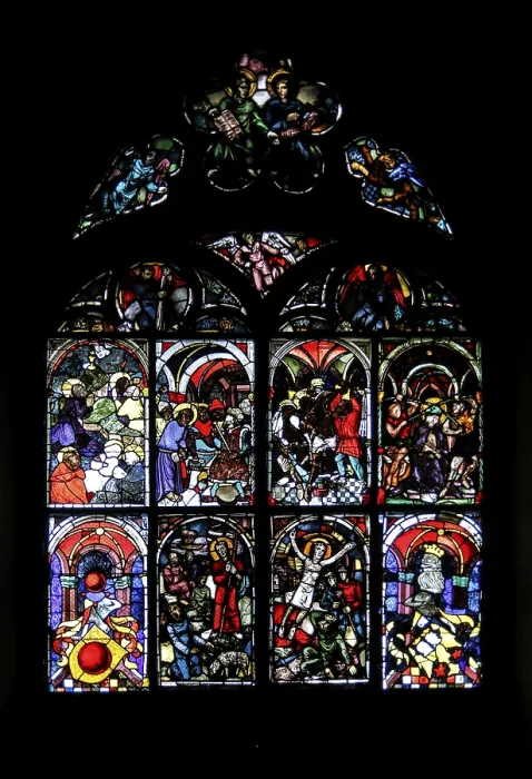 Framed Print : Print of Ulm Cathedral Passion Window by Hans Acker Workshop Framed Print : Print of Ulm Cathedral Passion Window by Hans Acker Workshop