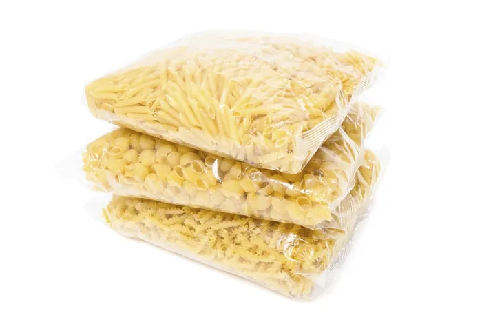 Framed Print : Pasta in the package Print on White Background