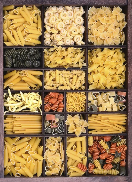 Framed Print : Pasta in a Type Case Print Framed Print : Pasta in a Type Case Print