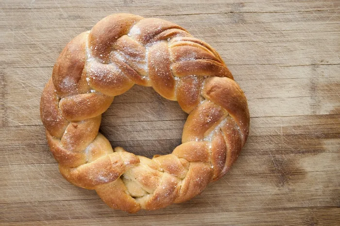 Framed Print : Braided Pastry Print from Dough Framed Print : Braided Pastry Print from Dough