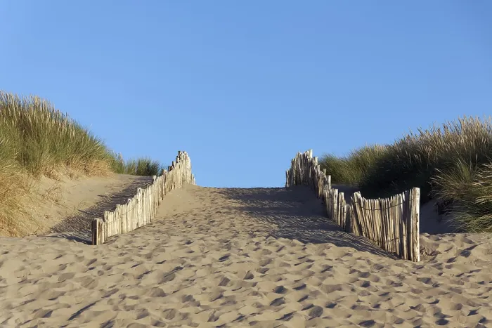Framed Print : Path through dunes Print, De Haan Coast, Belgium Framed Print : Path through dunes Print, De Haan Coast, Belgium