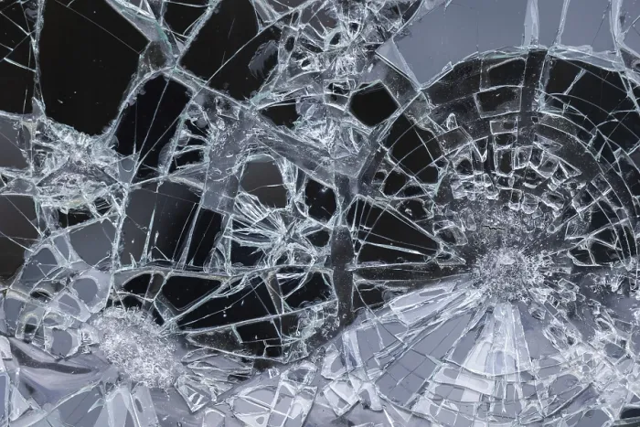 Framed Print : Pattern of Smashed Window Pane Print Framed Print : Pattern of Smashed Window Pane Print