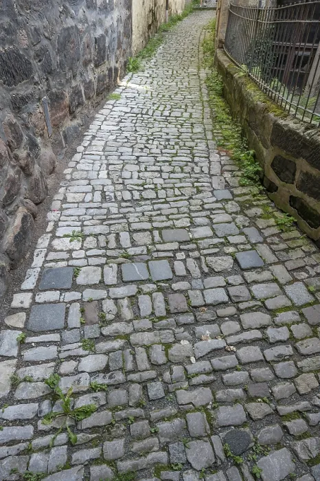 Framed Print : Paved Path to Plassenburg Castle Print, Kulmbach, Germany Framed Print : Paved Path to Plassenburg Castle Print, Kulmbach, Germany