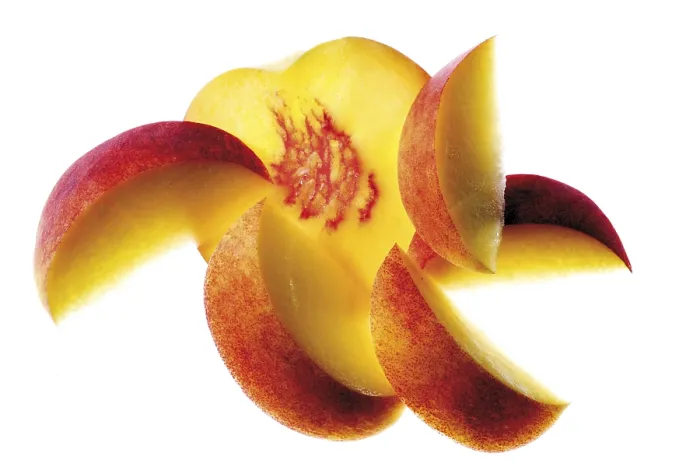 Framed Print : Peach Slice and Wedges Print Framed Print : Peach Slice and Wedges Print
