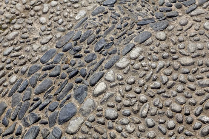 Framed Print : Pebble Paving Print, Andalusia, Spain Framed Print : Pebble Paving Print, Andalusia, Spain
