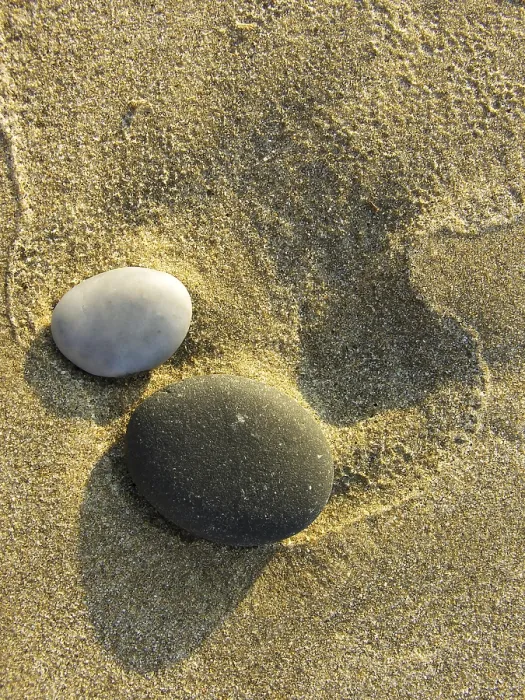 Framed Print : Pebbles in the Sand Print Framed Print : Pebbles in the Sand Print